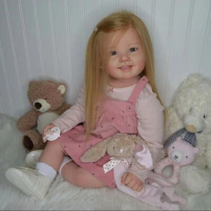 28inch Already Finished Reborn Baby Doll Rooted Hair Toddler Girl Hand Painted - Picture 1 of 2