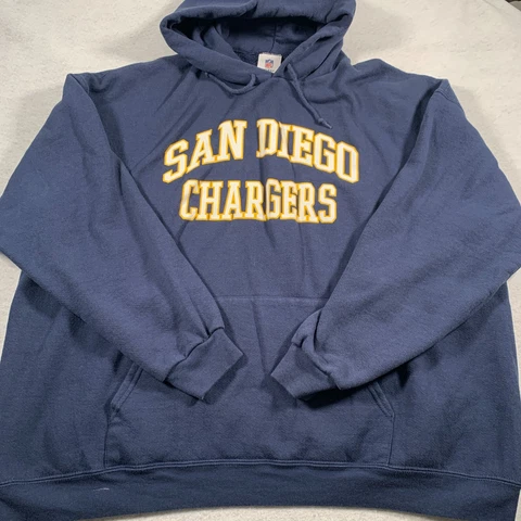 San Diego Chargers Hoodie Mens 2XL Blue Full Zip Heavy NFL Cover
