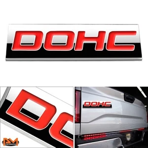 "DOHC" Metal 3D Decal Red Emblem Exterior Logo Sticker For Volkswagen/Subaru - Picture 1 of 2