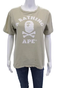 BAPE A Bathing Ape Boys Cotton Crew Neck Graphic Print T-Shirt Brown Size S - Picture 1 of 6