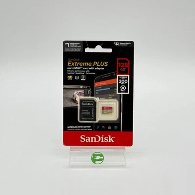 New SanDisk Extreme Plus 128GB microSDXC Card With Adapter SDSQXBU-128G-AP6MA - Image 1 of 2