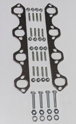 Juntas y pernos de cabezal de escape para Ford F150 F250 Bronco 1987-96 5,8 L 351 V8 Foto 1 de 4
