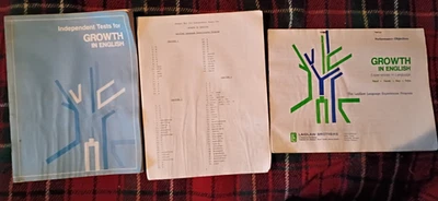 Tests and Answers for Growth in English w/ Perfromance Objectives (1975, laidlaw - Image 1 of 4