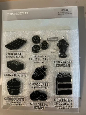 Набор прозрачных полимерных марок Close to my Heart-My Acrylix-S1308-A ШОКОЛАДНОЕ ДЕЛО - Изображение 1 из 3