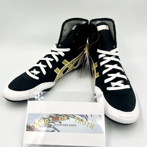 Zapatos de Lucha Asics 1083A001 EX-EO Pedido Especial Negro X Dorado Borde Blanco Nuevos - Imagen 1 de 19