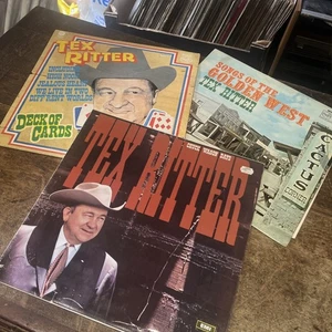 BULK BUY JOB LOT Tex Ritter 3x 12” Vinyl Album Compilations Country Folk Easy - Picture 1 of 17
