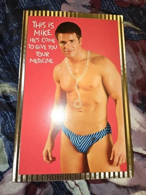 Tarjeta Funny Get Well - “This Is Mike... Your Medicine” / “This Is Harold... Sponge... Foto 1 de 2