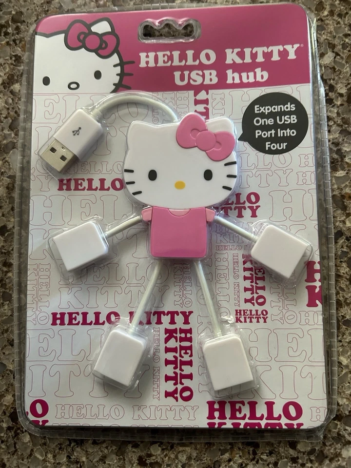 Hello Kitty USB Hub. Expands 1 USB Port Into 4 Connections - Image 1 of 2