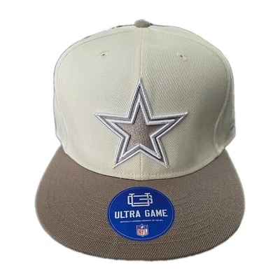 Кепка бейсболка регулируемая Dallas Cowboys Game Gear NFL кремово-бежевая футбольная - Изображение 1 из 4