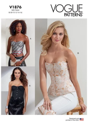 Vogue Sewing Pattern V1876 Misses' Lined Corsets Size F5 (16-18-20-22-24) UNCUT - Image 1 of 4