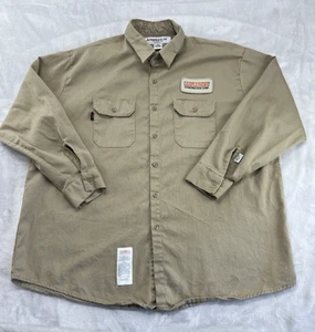 Armorex FR Shirt Men 3XL Beige Flame Resistant ATPV 9 2 HRC2 Asplundh Logo Work - Picture 1 of 18