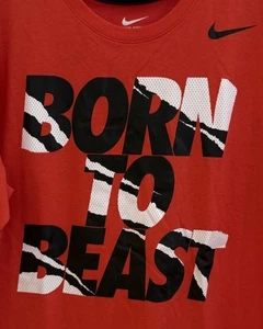 Nike Baloncesto Born to Beast Hombre Rojo Dri Fit Camiseta Talla L - Imagen 1 de 7