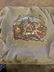Rare Disney Splash Mountain Crewneck Pullover Sweater Sweatshirt L Hanes - Picture 1 of 9