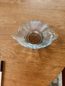 Duncan Miller Glass Caribbean Wave Bowl 9 Inches In Diameter - Picture 1 of 3