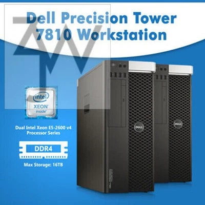 Dell Precision T7810 32 núcleos 2X E5-2698 V3 128 GB RAM 960 GB SSD K4000 WiFi WIN10 Foto 1 de 4