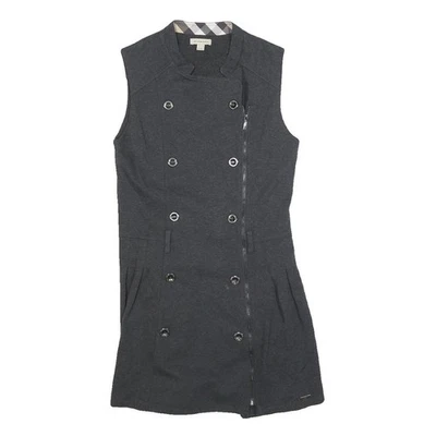 Vestido BURBERRY Niñas Gris Mezcla de Algodón Sin Mangas Cremallera 14Y Clásico Inteligente Informal Foto 1 de 4