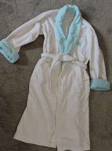 VTG Ashley Taylor Women's SZ M 100% Cotton White Terrycloth Wrap Belted Robe - Picture 1 of 5