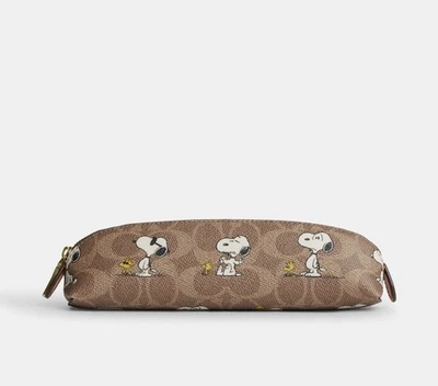 NWT Coach X Peanuts Pencil Case In Signature Canvas with SNOOPY Print SOLD OUT! - Image 1 of 2