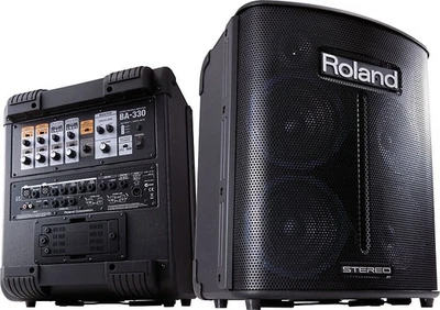 Sistema de megafonía digital estéreo portátil Roland BA-330 soporte de alimentación de batería Foto 1 de 4