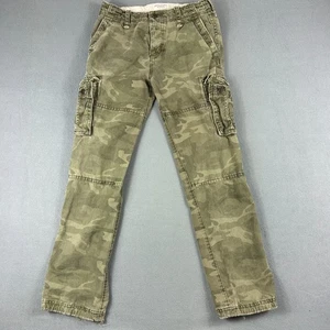Abercrombie Fitch Pants Mens 30x32 Green Camo Cargo Y2K Army Outdoors - Picture 1 of 11
