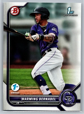 Warming Bernabel 2022 Bowman 1st Edition Paper Prospects BPPF-46 Rockies - Image 1 of 2