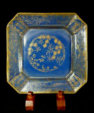 Old Imari,Late Edo,  (1770~1868), Cobalt ground, 25.7 x 4cm, Gold leaf, ..3616