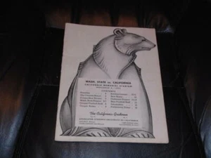 1945 WASHINGTON STATE AT CALIFORNIA COLLEGE FOOTBALL PROGRAM  - Picture 1 of 1
