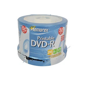 NEW Memorex DVD-R 120 Minutes 4.7GB 16x Speed Recordable 50 Pack Blank Discs - Picture 1 of 6