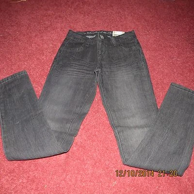 Jeans jeans Arizona Girls 12 regular preto novo com etiquetas ajustável skinny stretch - Imagem 1 de 2