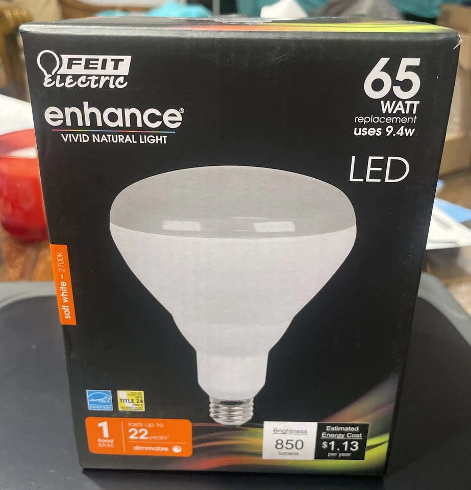 Feit Electric Enhance Flood Light Bulb BR40 9.4W (65W Replacement) LED - Image 1 of 1