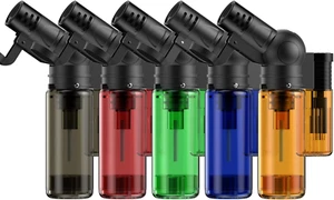 Flame bird 5 Pack Torch Lighter Mini Refillable Butane Lighter Rotatable Head - Picture 1 of 7