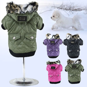 Pet Small Dogs Puppy Waterproof Coat Jacket Hoodie Thick Apparel Outwear Clothes