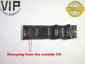 OEM Authentic IWC ONE SHORT PART strap 21 mm croco BLACK color - Picture 1 of 2