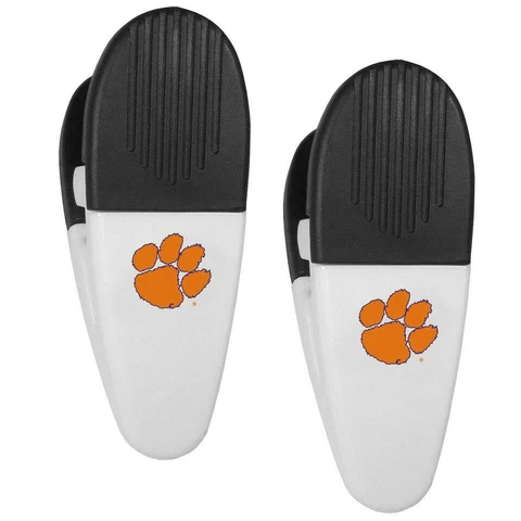 Clemson Tigers Magnetic Chip Clip 2 Pack [NEW] NCAA Snack Bag Treat Magnet Cover
