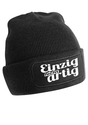 ARTSHIRT FACTORY Einzig Nicht Artig Beanie Fun Kult Hashtag Emo Liebe Internet Spruch Geschenk