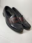 Vintage COLE HAAN Mens Penny Loafers size 10.5 D two-tone Black&Red Made in USA