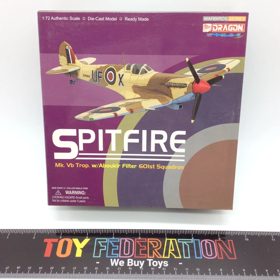 Dragon Wings 50129 Spitfire Mk V RAF No 601 Sqn 1/72 Scale Diecast Model