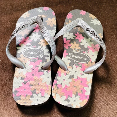 NUEVO GRIS Rosa Naranja Havaianas - Talla 5/6 Mujer 37/38 BRASIL 35/36EUR Foto 1 de 4