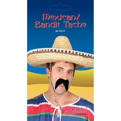 Mexican Bandit Gringo Tash Fake Moustache Tache for Fancy Dress - Image 1 of 2