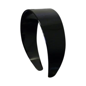2 Inch Hard Plastic Headband with Teeth Women and Girls Wide Hair Band (Black) - Picture 1 of 4