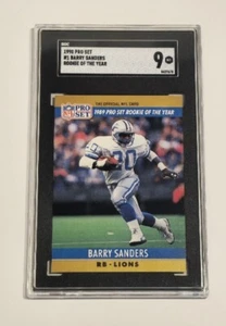 1990 Pro Set Barry Sanders Rookie Of The Year Graded 9 Mint 💎 GREAT CONDITION - Picture 1 of 4