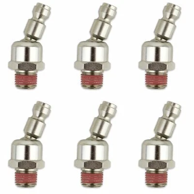 Automotive Swivel 1/4' NPT Male by 1/4" Quick Connect Air Tool Fittings - 6 Pack - Image 1 of 3
