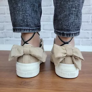 ⭐Converse Chuck Taylor All Star Lift Bow Womens Shoes Sz 7.5 Embroidered A10246C - Picture 1 of 15