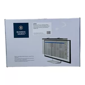 Business Source Anti-Glare Black Privacy Filter For 24" Widescreen LCD Monitor - Picture 1 of 8