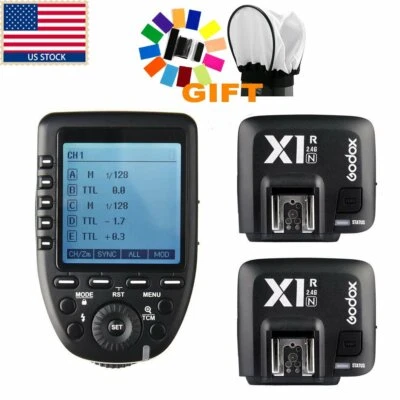 Godox Xpro-N i-TTL 2.4G Wireless Trigger with 2x X1R-N Receiver for Nikon Flash - Image 1 of 4