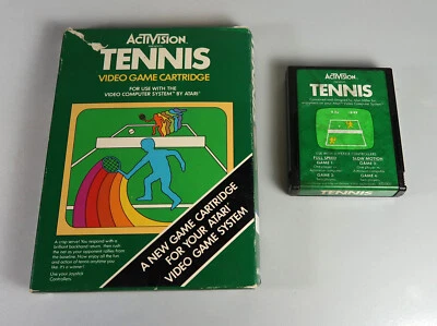 Atari 2600: Cartucho de Tênis e Caixa Original da Activision - Testado e FUNCIONA - Imagem 1 de 3