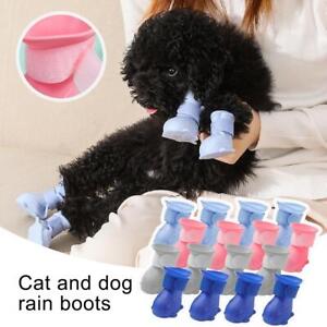 Regenstiefel für Hunde Katzen Gummi tragbar rutschfest wasserdicht für X0I4