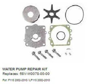 YAMAHA OUTBOARD WATER PUMP ENGINE REPAIR IMPELLER KIT 115 HP 2002-2010 - Picture 1 of 1