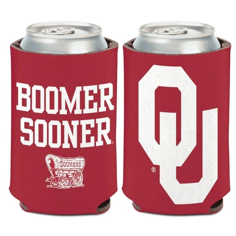 Oklahoma Sooners 12oz Slogan Can Cooler [NEW] NCAA Beer Coozie Koozie Drink Cover