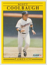 1991 Fleer Update #U-122 Scott Coolbaugh Baseball Card San Diego Padres